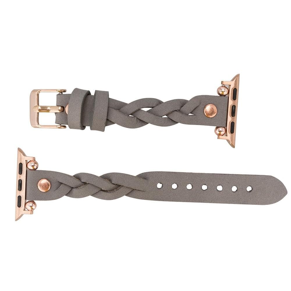 Lederarmbänder für Apple Watch – Ferro Braided Wanda Roségold Trok Style