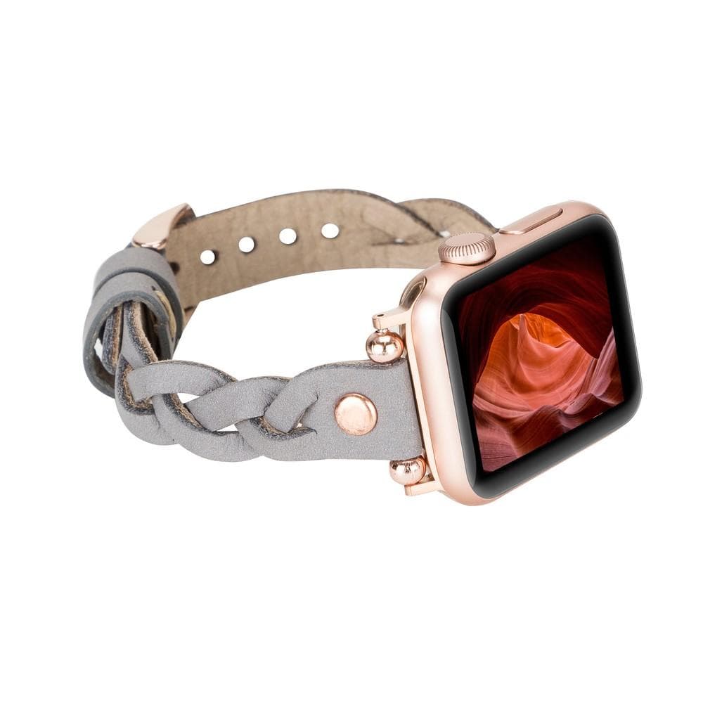 Lederarmbänder für Apple Watch – Ferro Braided Wanda Roségold Trok Style