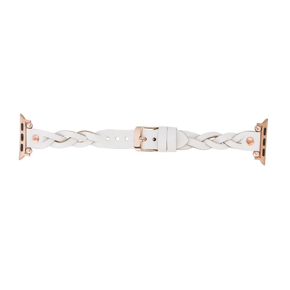 Lederarmbänder für Apple Watch – Ferro Braided Wanda Roségold Trok Style