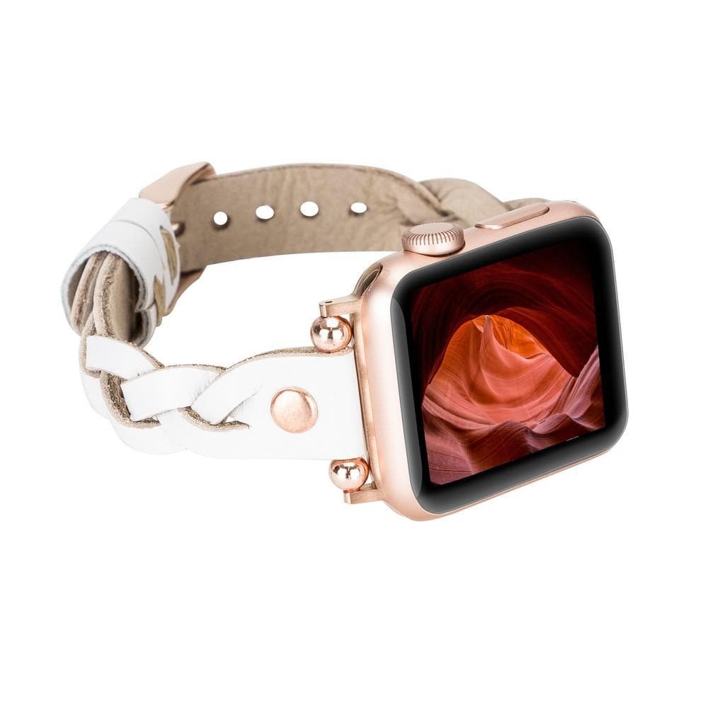 Lederarmbänder für Apple Watch – Ferro Braided Wanda Roségold Trok Style