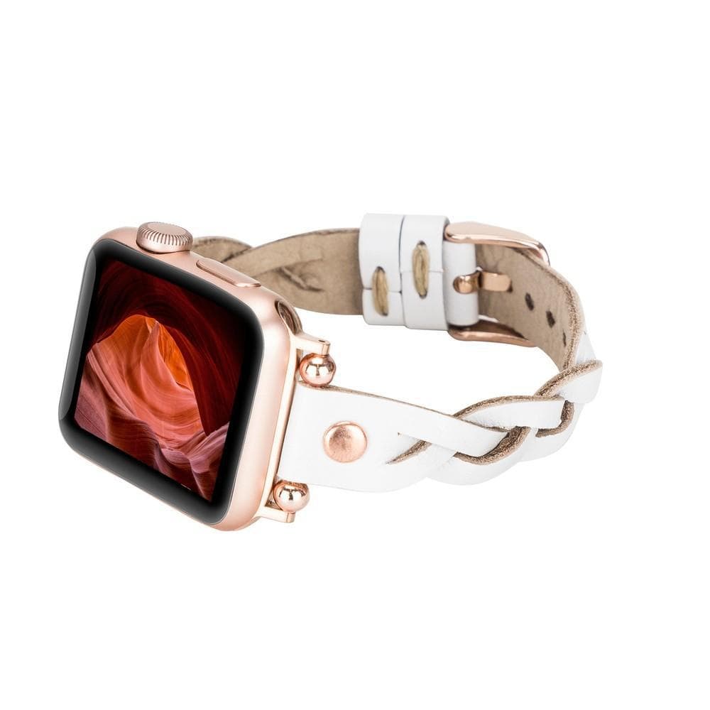 Lederarmbänder für Apple Watch – Ferro Braided Wanda Roségold Trok Style