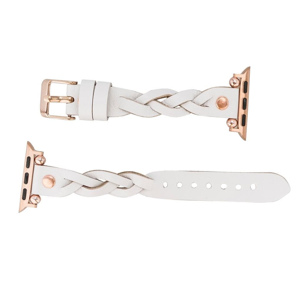 Lederarmbänder für Apple Watch – Ferro Braided Wanda Roségold Trok Style