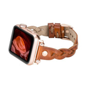 Lederarmbänder für Apple Watch – Ferro Braided Wanda Roségold Trok Style