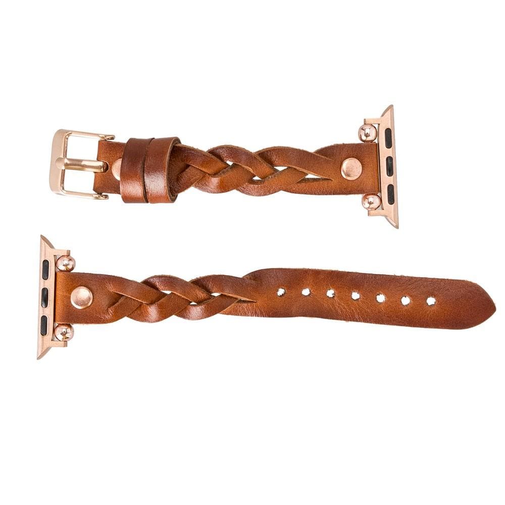 Lederarmbänder für Apple Watch – Ferro Braided Wanda Roségold Trok Style