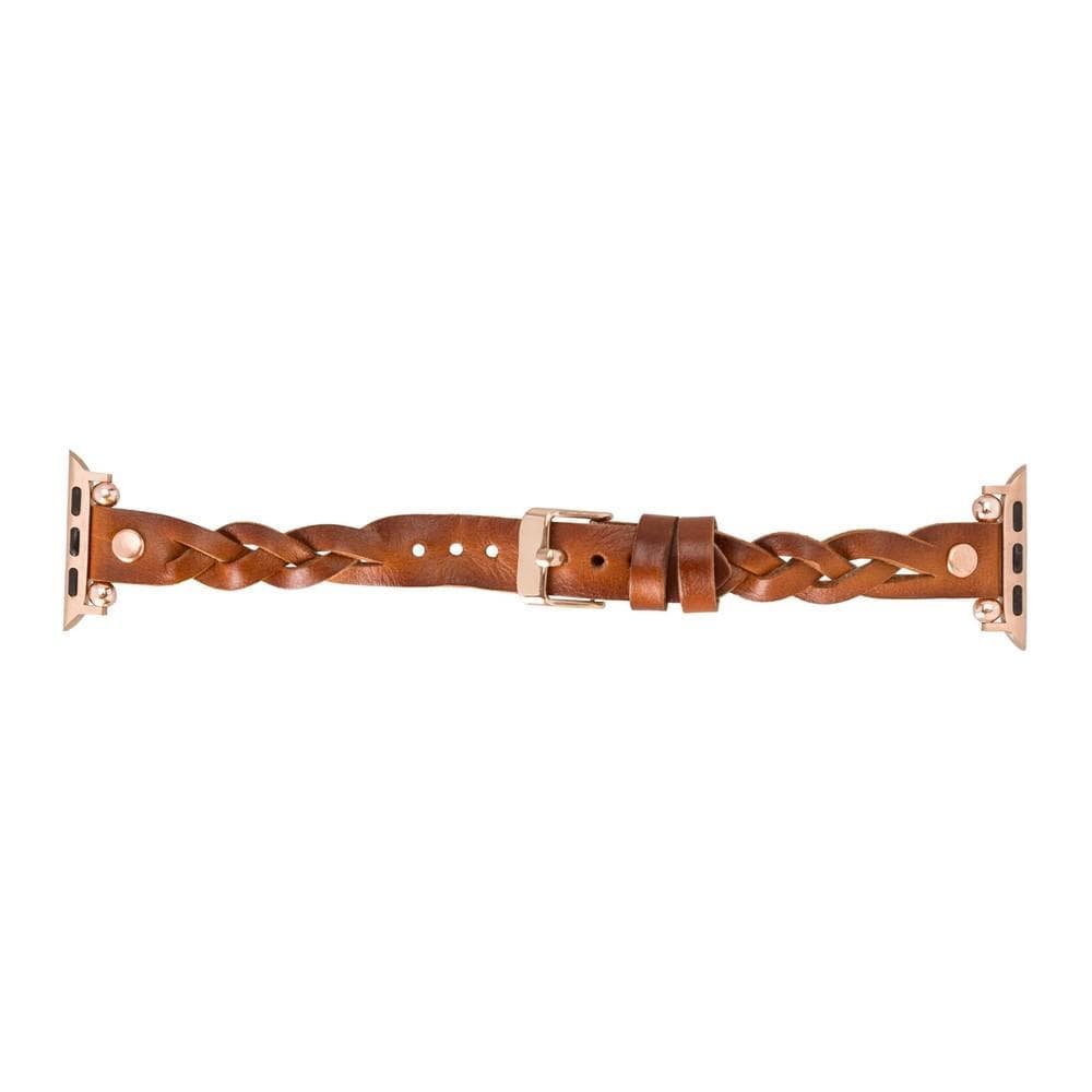 Lederarmbänder für Apple Watch – Ferro Braided Wanda Roségold Trok Style