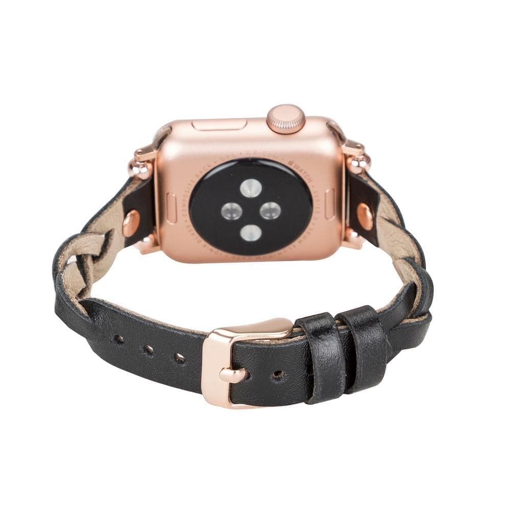 Lederarmbänder für Apple Watch – Ferro Braided Wanda Roségold Trok Style