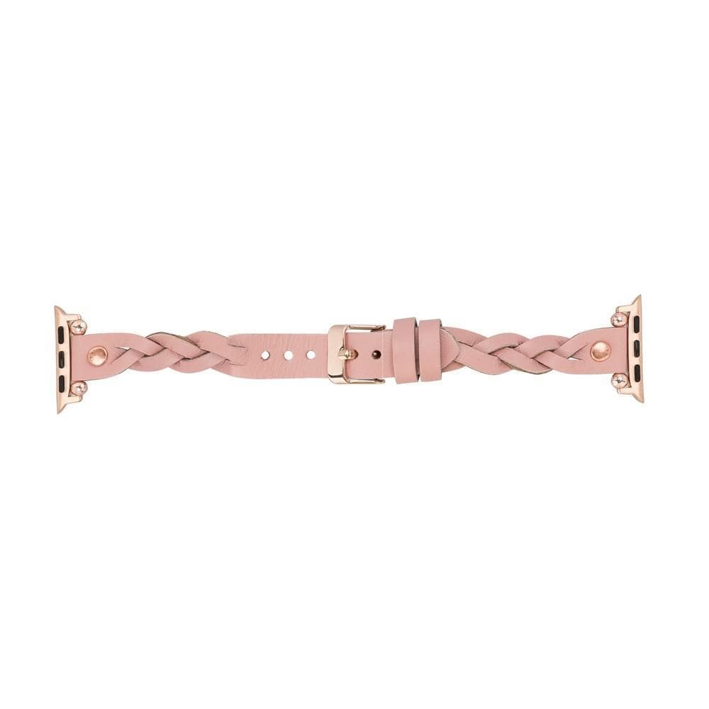 Lederarmbänder für Apple Watch – Ferro Braided Wanda Roségold Trok Style