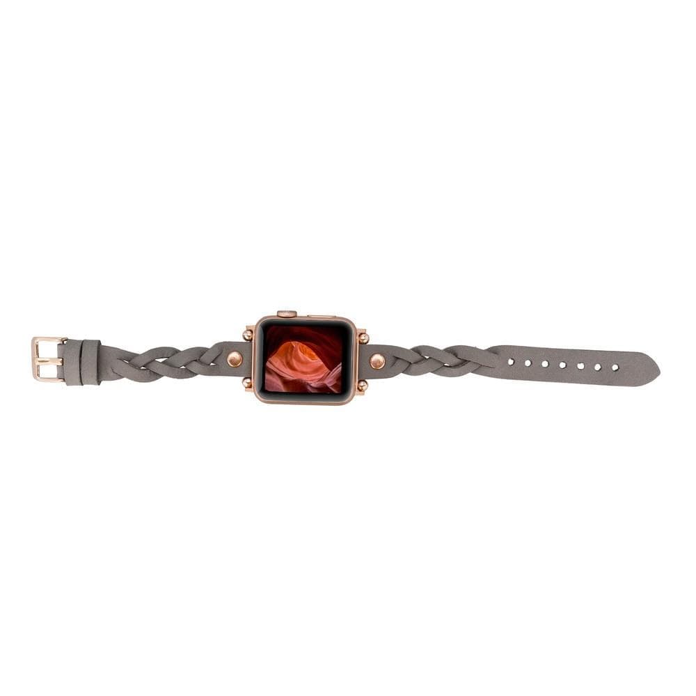 Lederarmbänder für Apple Watch – Ferro Braided Wanda Roségold Trok Style