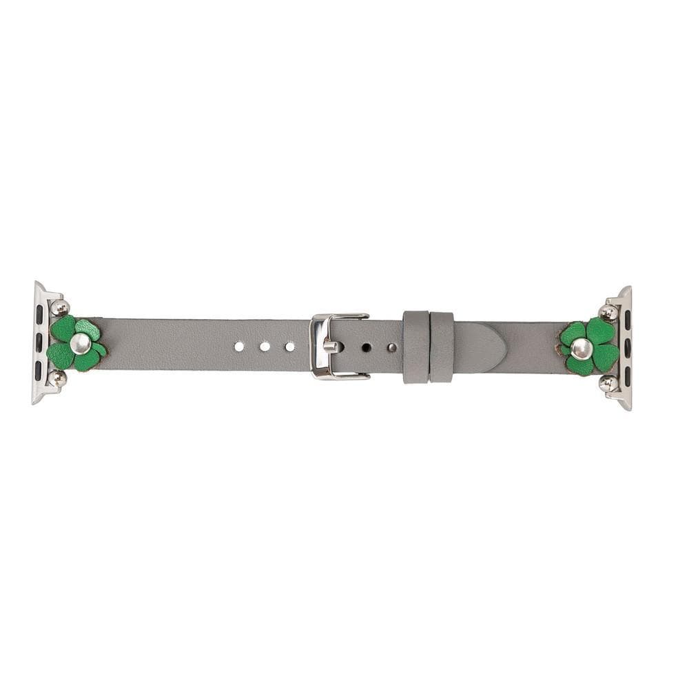 Lederarmbänder für Apple Watch – Ferro Flower-Design