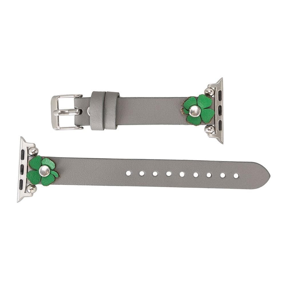 Lederarmbänder für Apple Watch – Ferro Flower-Design