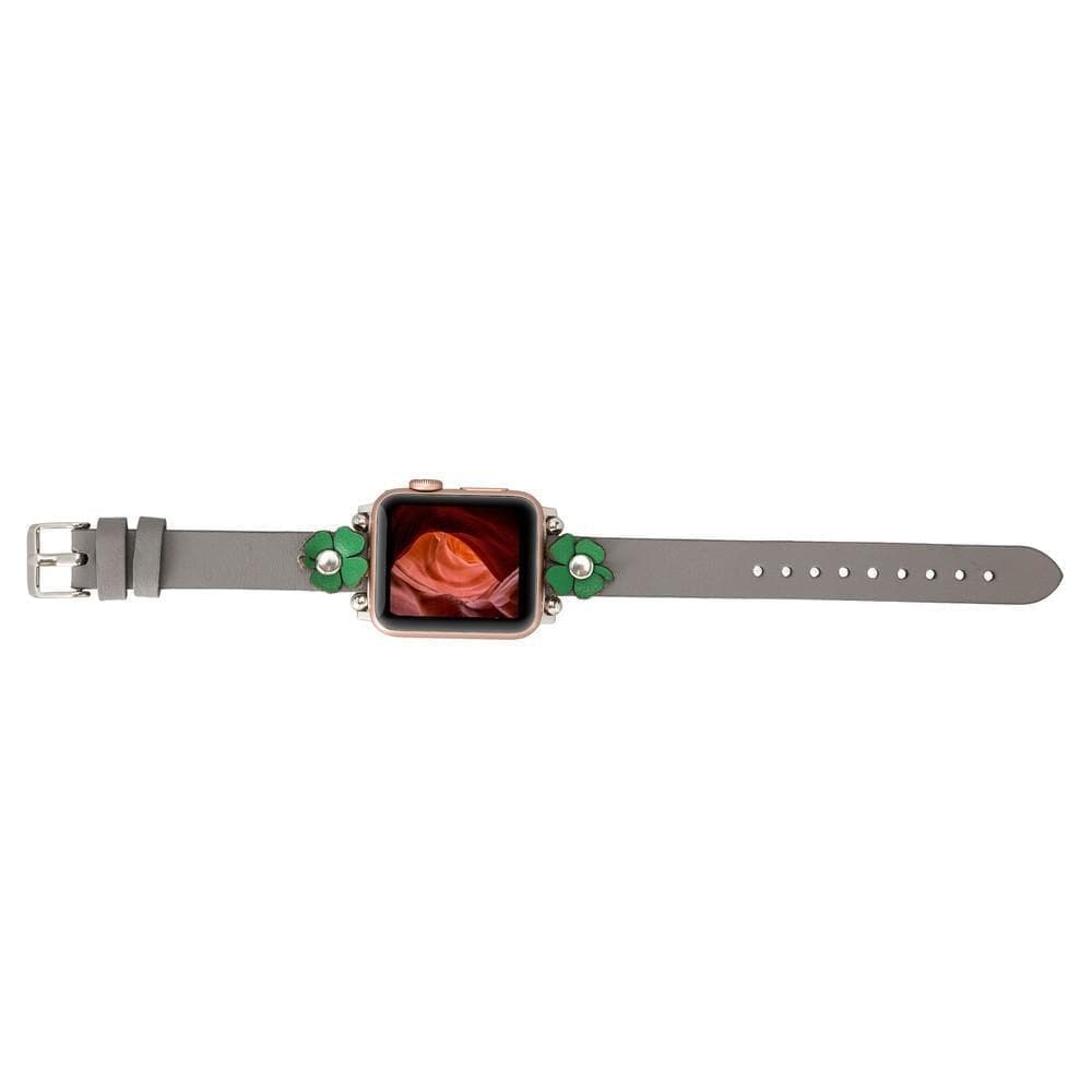Lederarmbänder für Apple Watch – Ferro Flower-Design