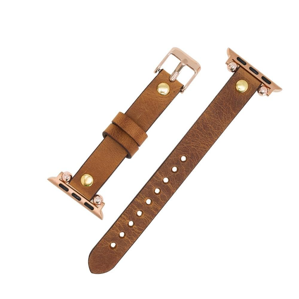 Fitbit-Armbänder aus Leder – Ferro Gold Trok-Stil