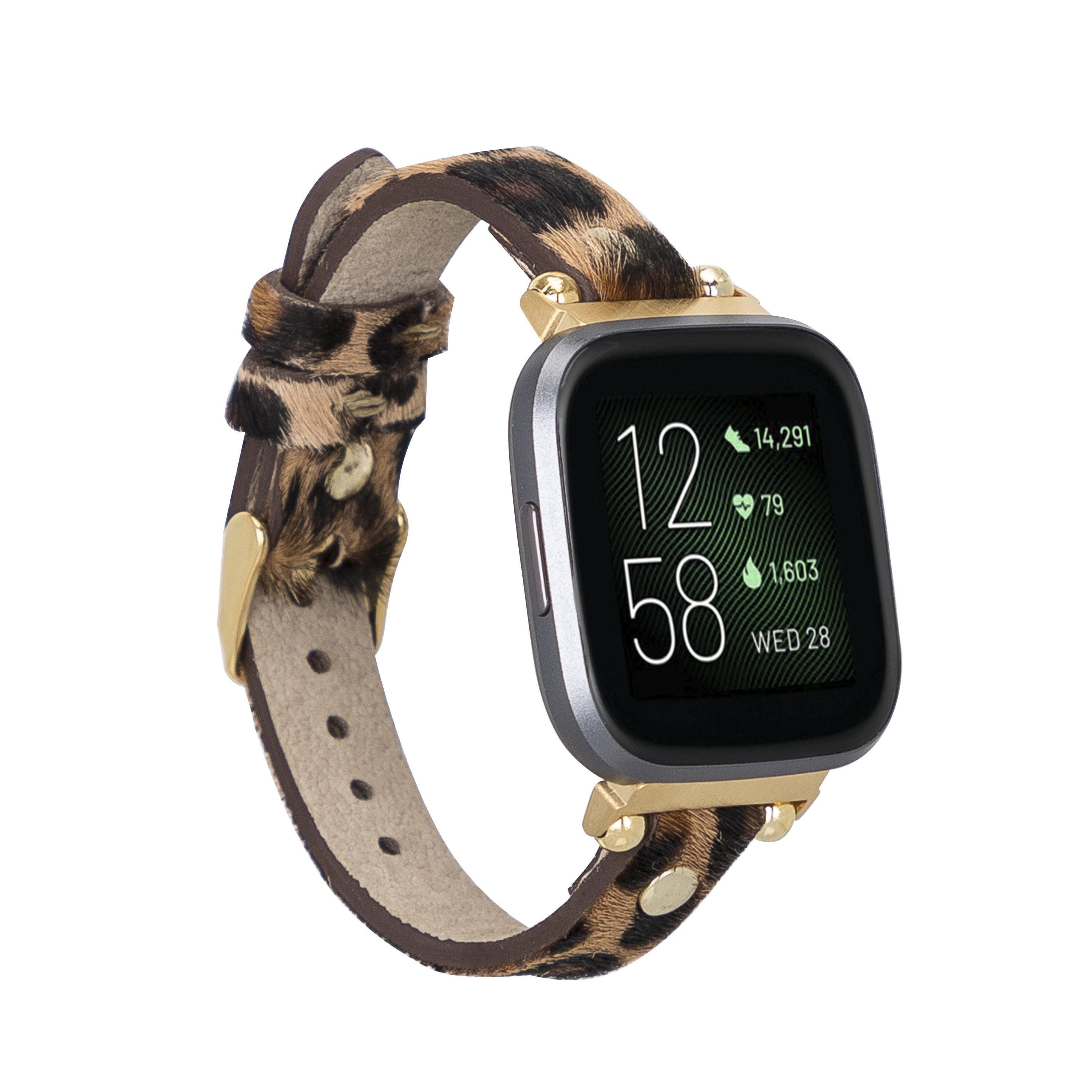 Fitbit-Armbänder aus Leder – Ferro Gold Trok-Stil