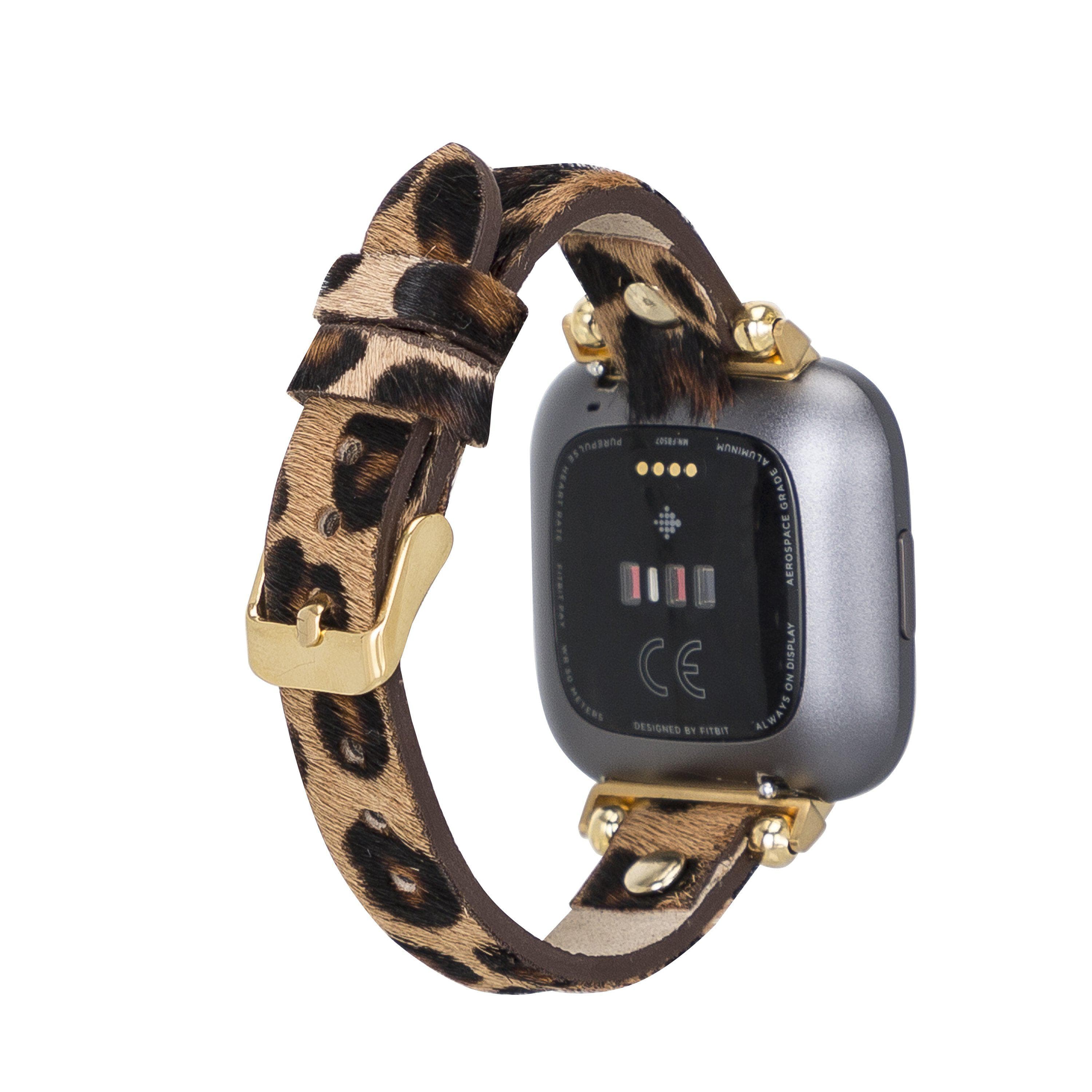 Fitbit-Armbänder aus Leder – Ferro Gold Trok-Stil