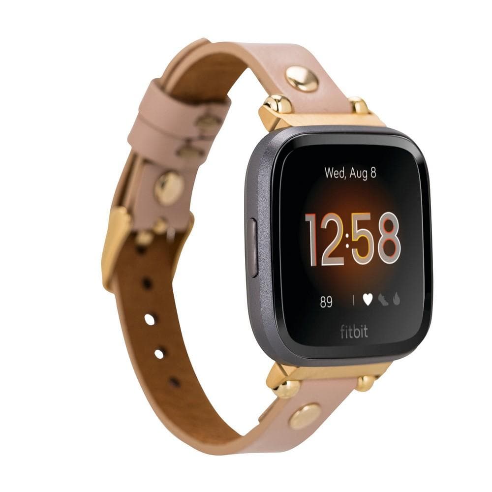 Fitbit-Armbänder aus Leder – Ferro Gold Trok-Stil