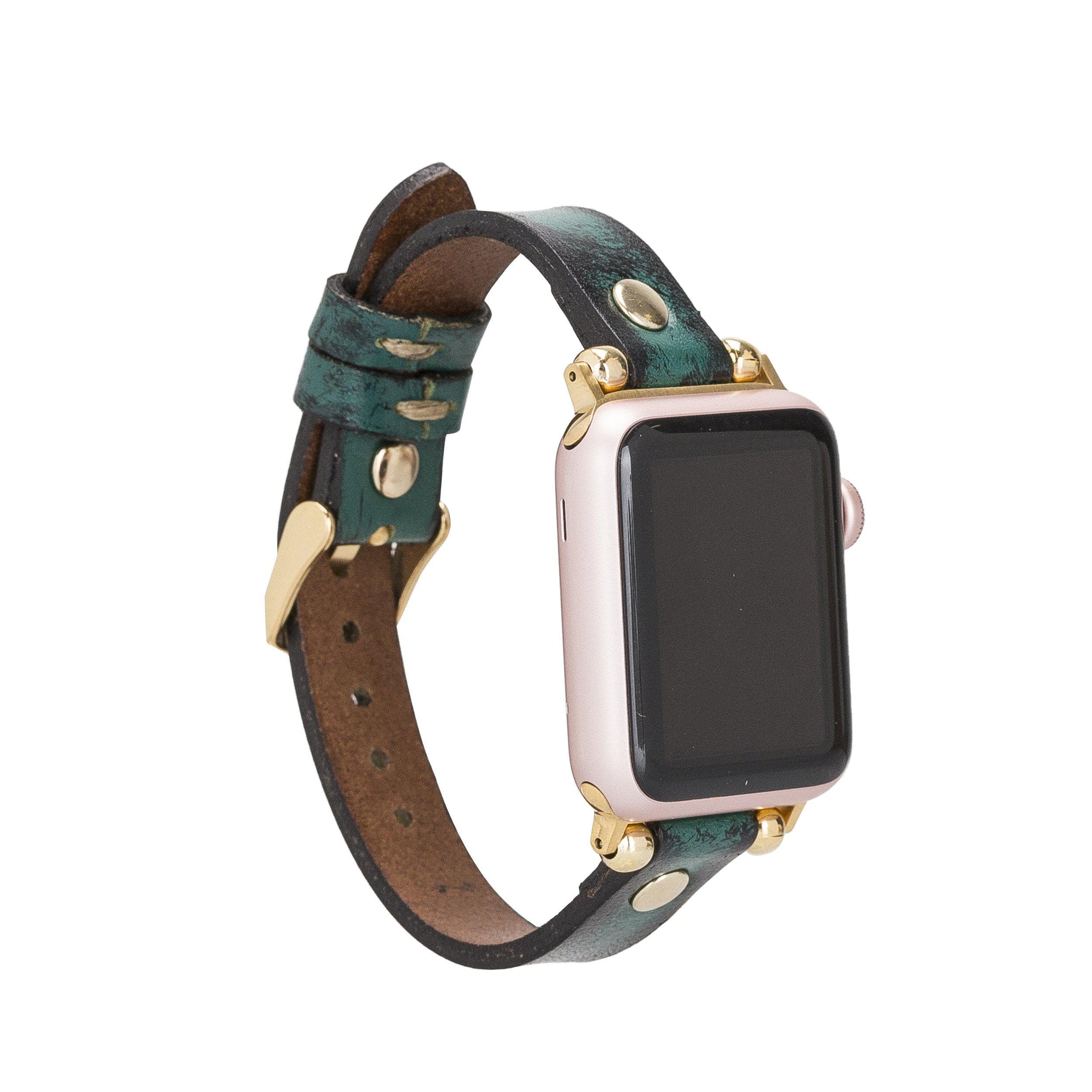 Lederarmbänder für Apple Watch – Ferro Gold Trok-Stil