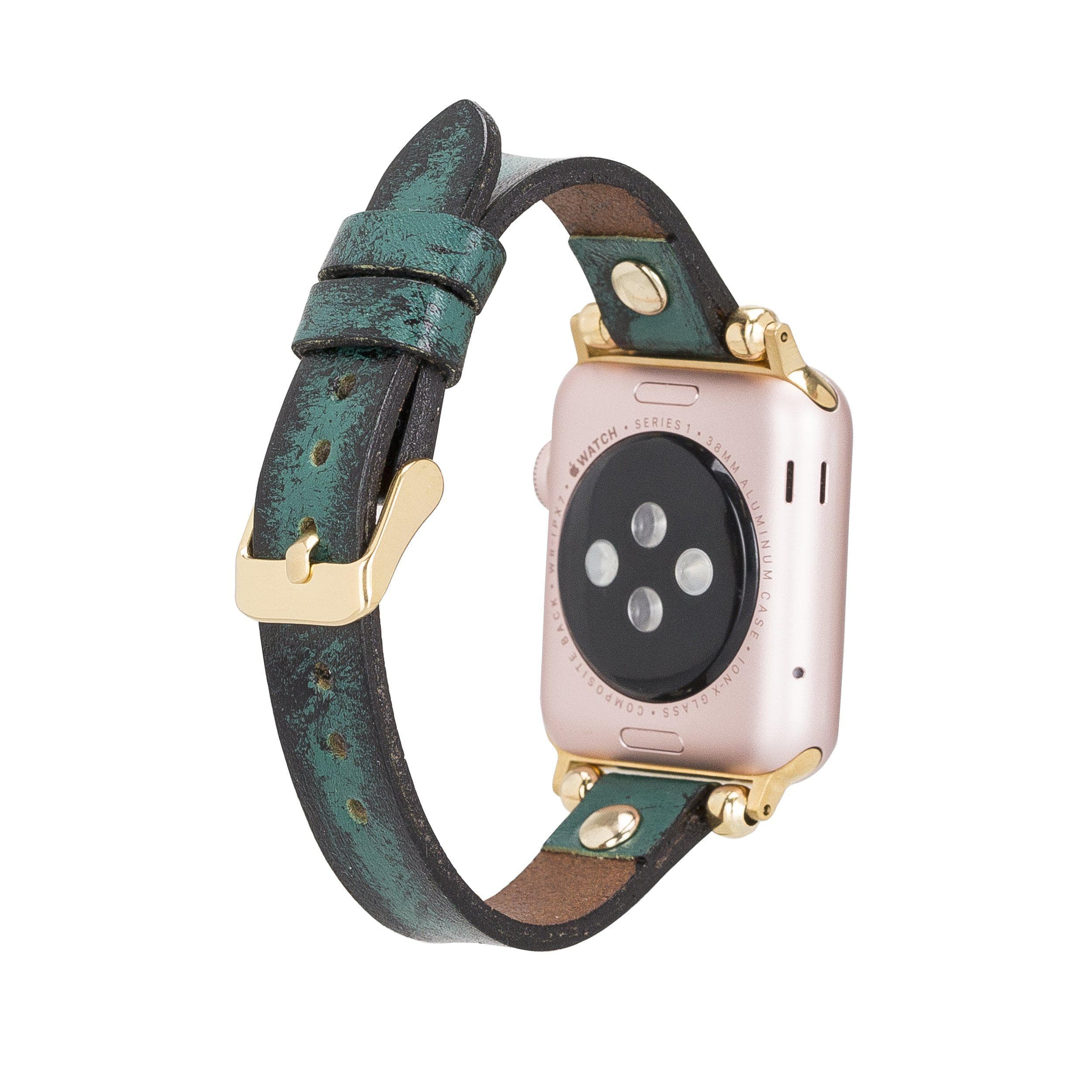 Fitbit-Armbänder aus Leder – Ferro Gold Trok-Stil