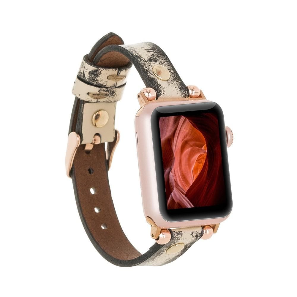 Lederarmbänder für Apple Watch – Ferro Gold Trok-Stil