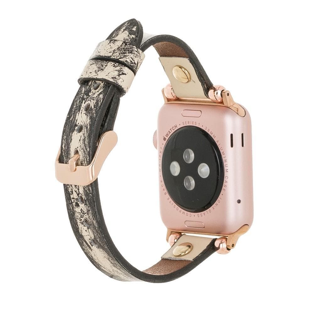Fitbit-Armbänder aus Leder – Ferro Gold Trok-Stil