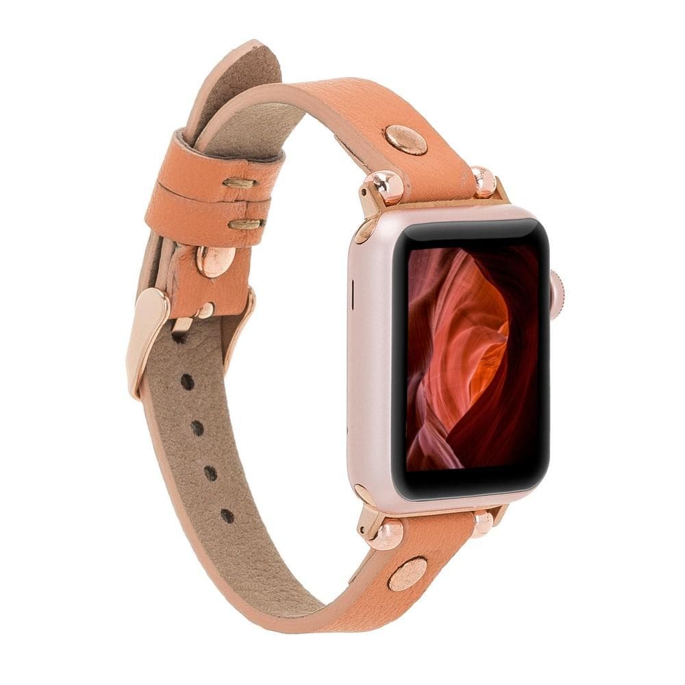 Lederarmbänder für Apple Watch – Ferro Roségold Trok-Stil 
