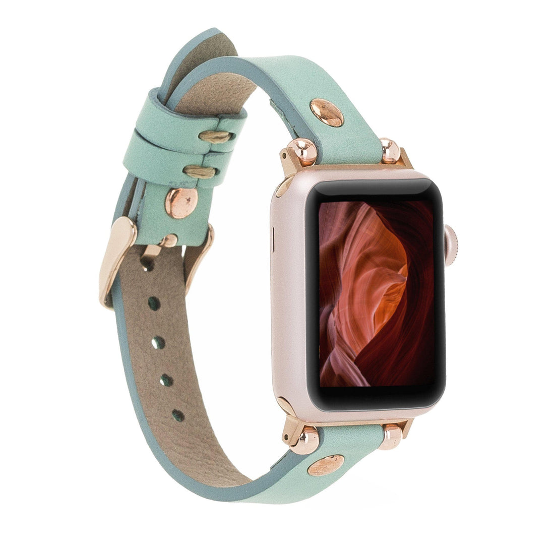 Lederarmbänder für Apple Watch – Ferro Roségold Trok-Stil 