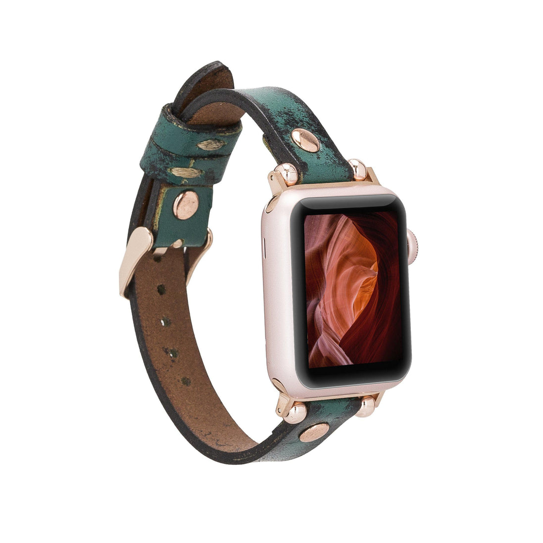 Lederarmbänder für Apple Watch – Ferro Roségold Trok-Stil 