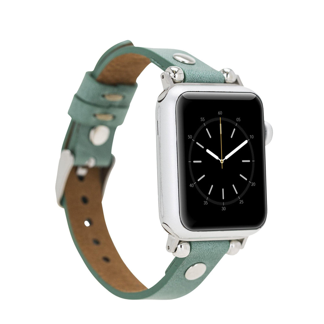 Lederarmbänder für Apple Watch – Ferro Silver Trok Style