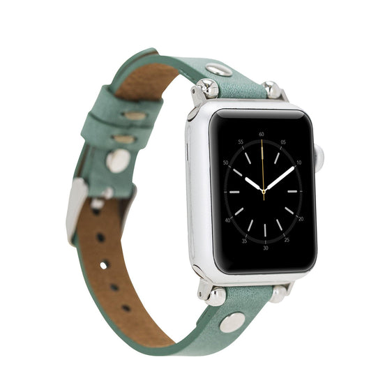 Lederarmbänder für Apple Watch – Ferro Silver Trok Style