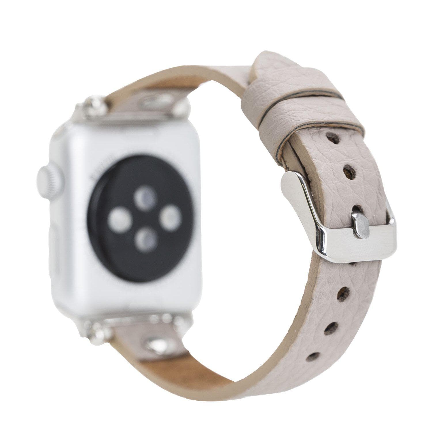 Lederarmbänder für Apple Watch – Ferro Silver Trok Style
