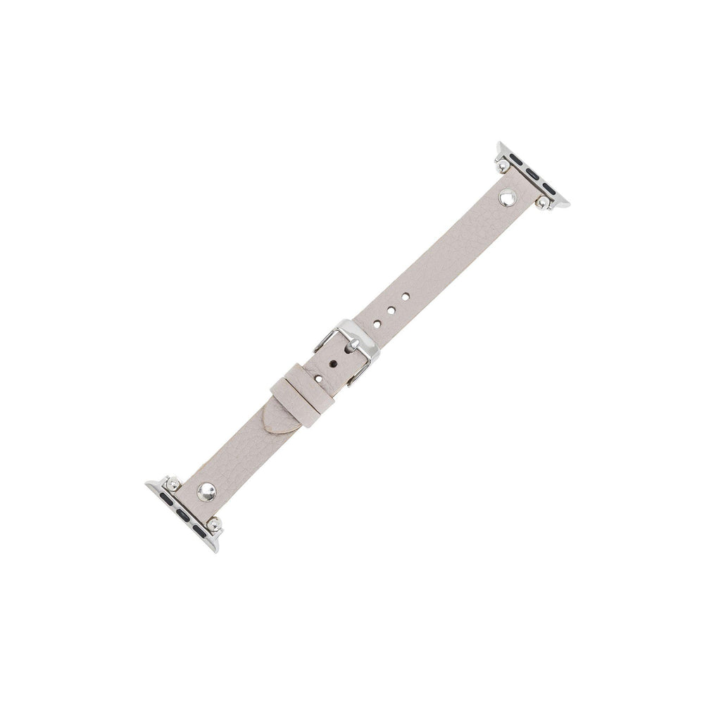Lederarmbänder für Apple Watch – Ferro Silver Trok Style