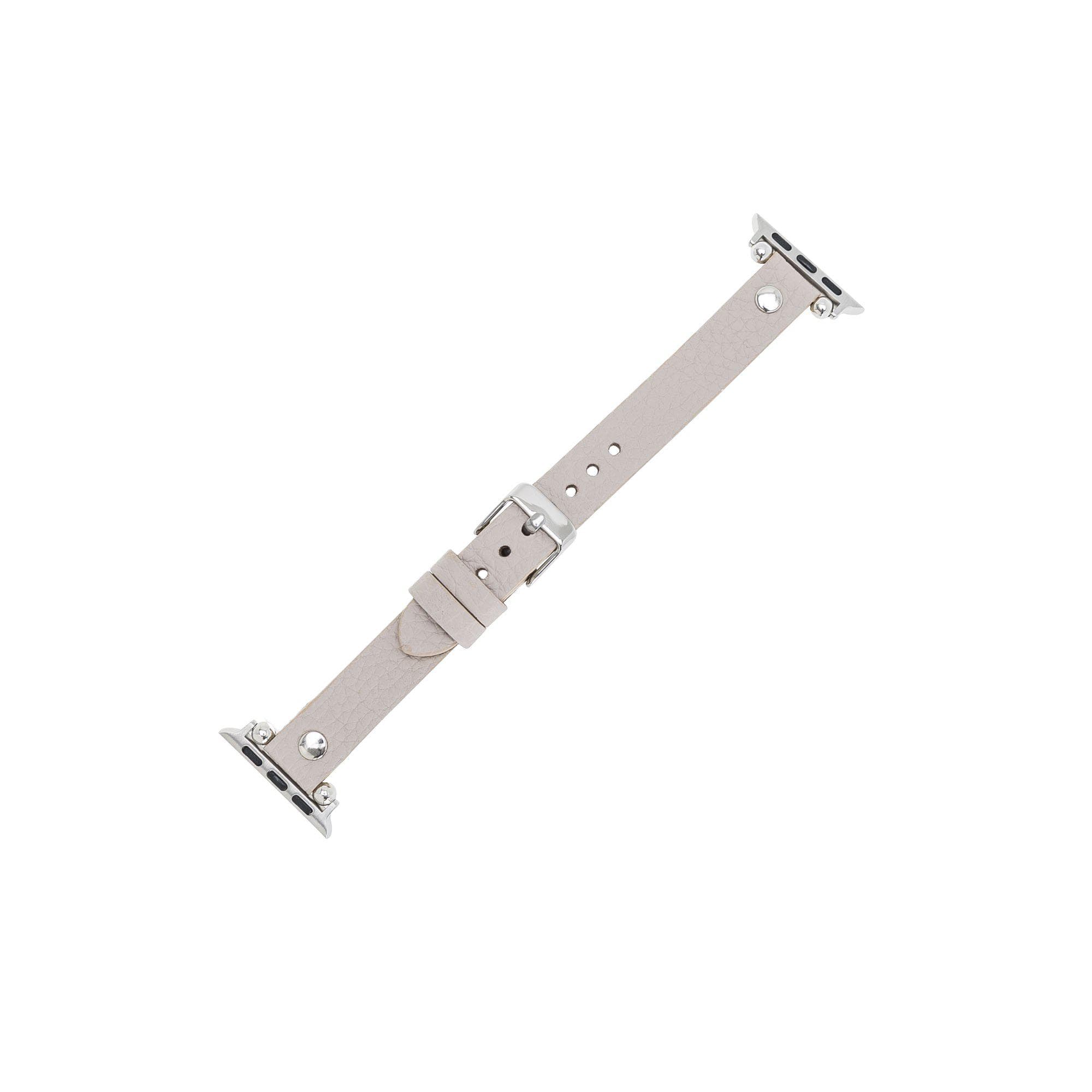 Lederarmbänder für Apple Watch – Ferro Silver Trok Style
