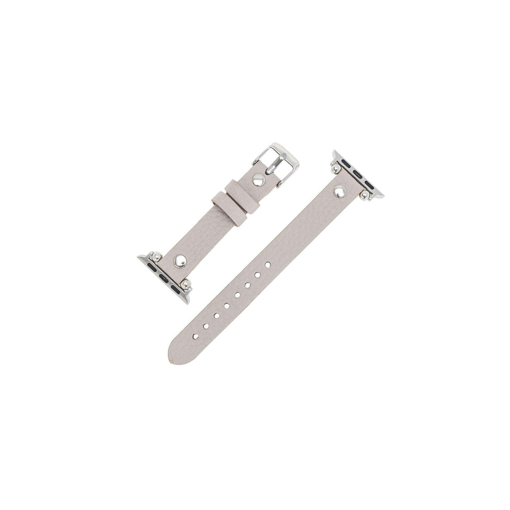 Lederarmbänder für Apple Watch – Ferro Silver Trok Style