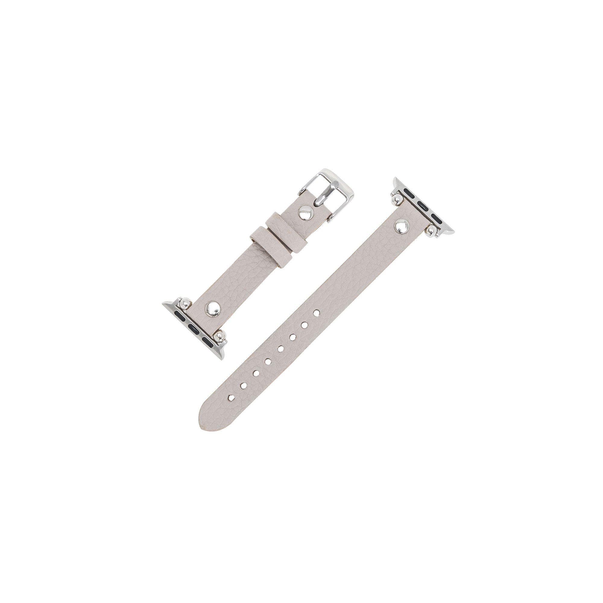 Lederarmbänder für Apple Watch – Ferro Silver Trok Style