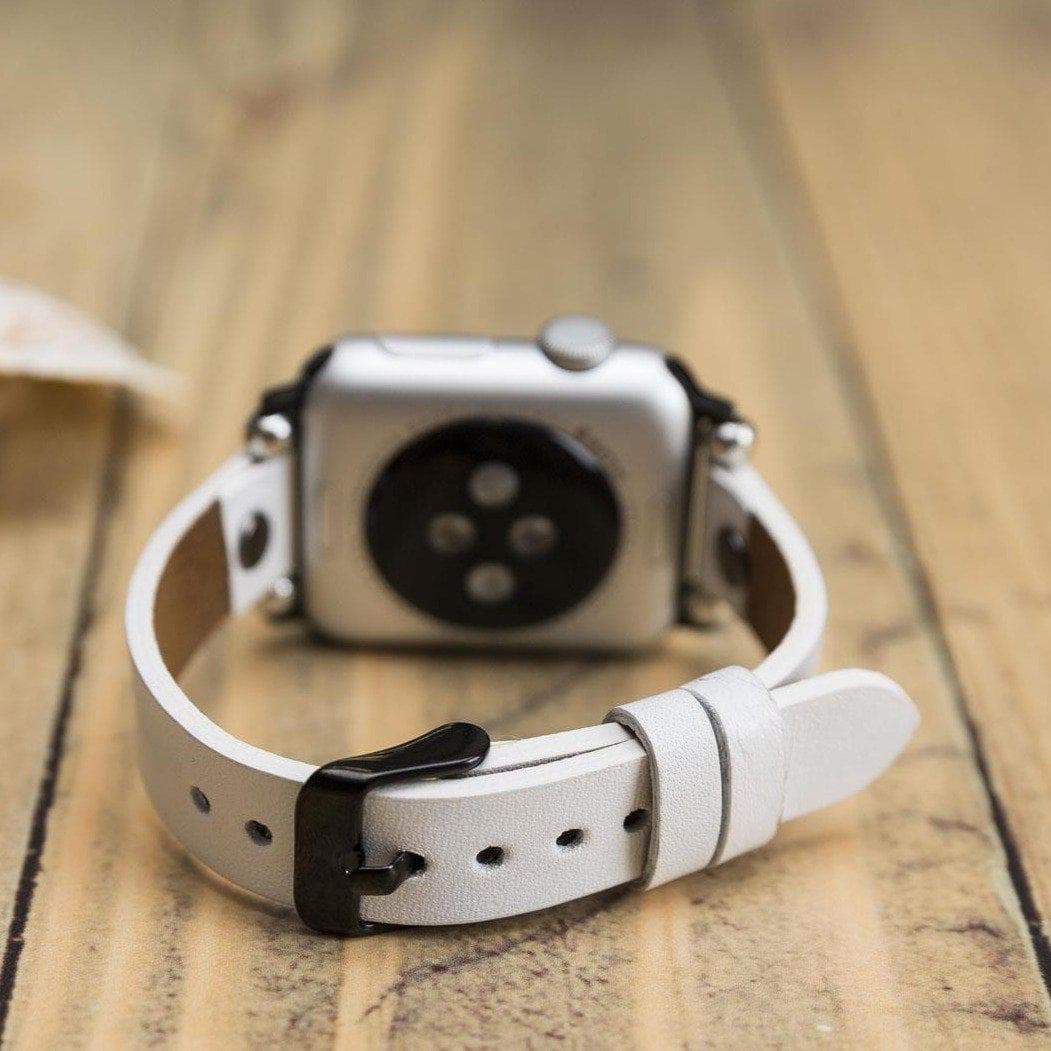 Lederarmbänder für Apple Watch – Ferro Silver Trok Style