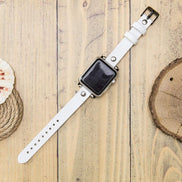 Lederarmbänder für Apple Watch – Ferro Silver Trok Style
