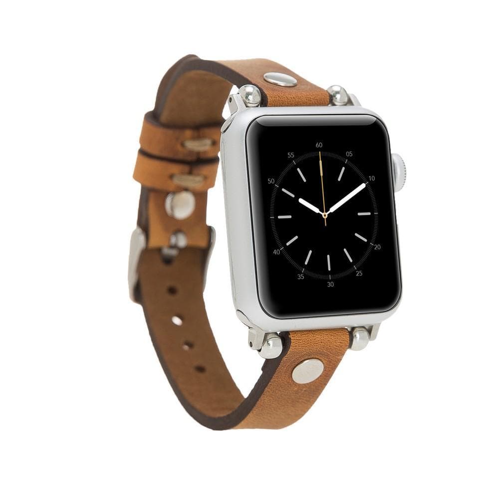 Lederarmbänder für Apple Watch – Ferro Silver Trok Style
