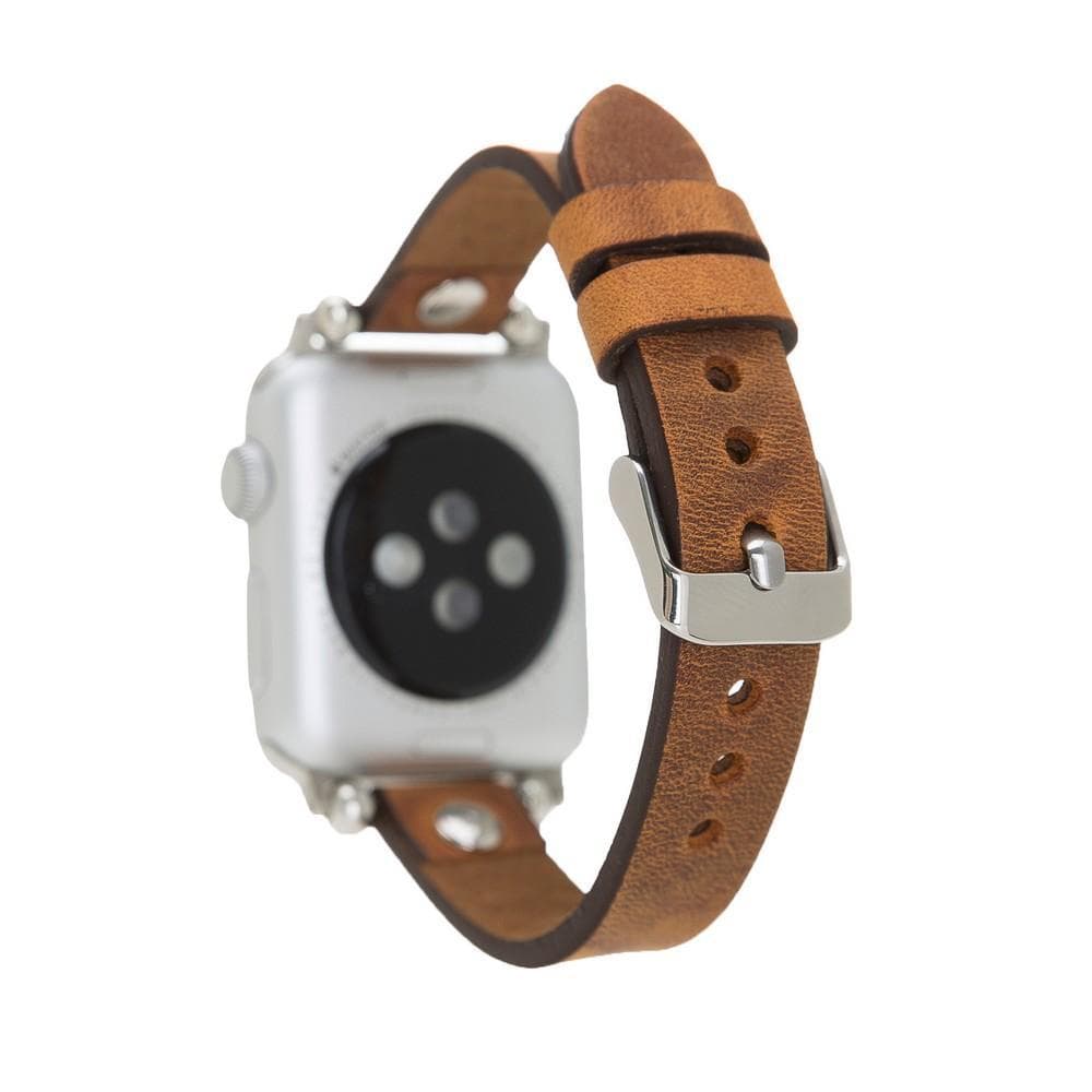 Lederarmbänder für Apple Watch – Ferro Silver Trok Style