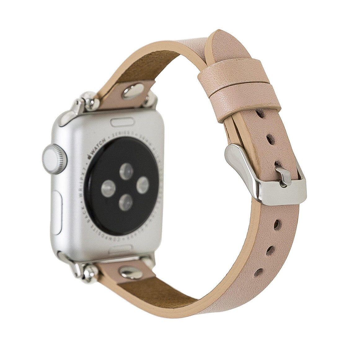 Lederarmbänder für Apple Watch – Ferro Silver Trok Style