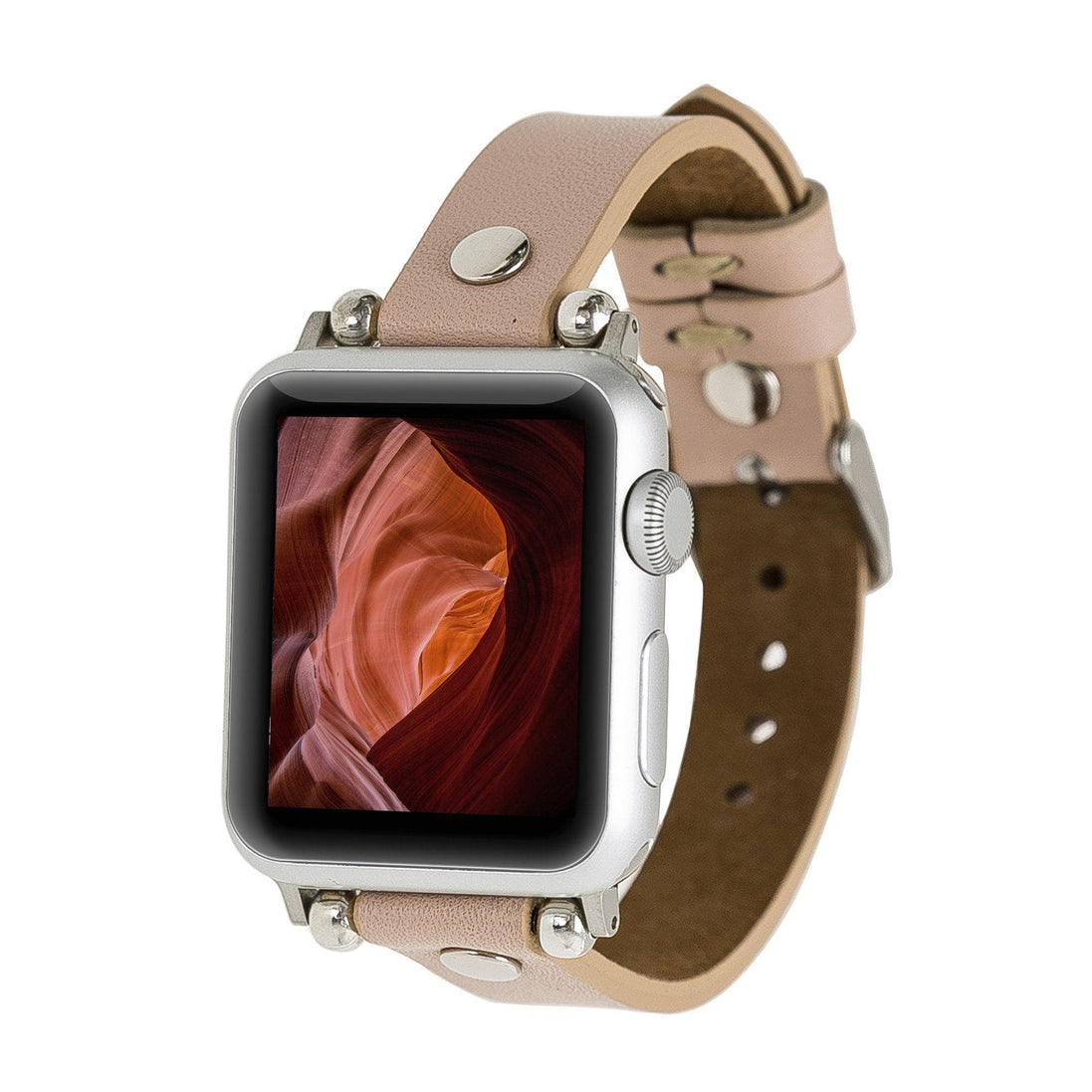 Lederarmbänder für Apple Watch – Ferro Silver Trok Style