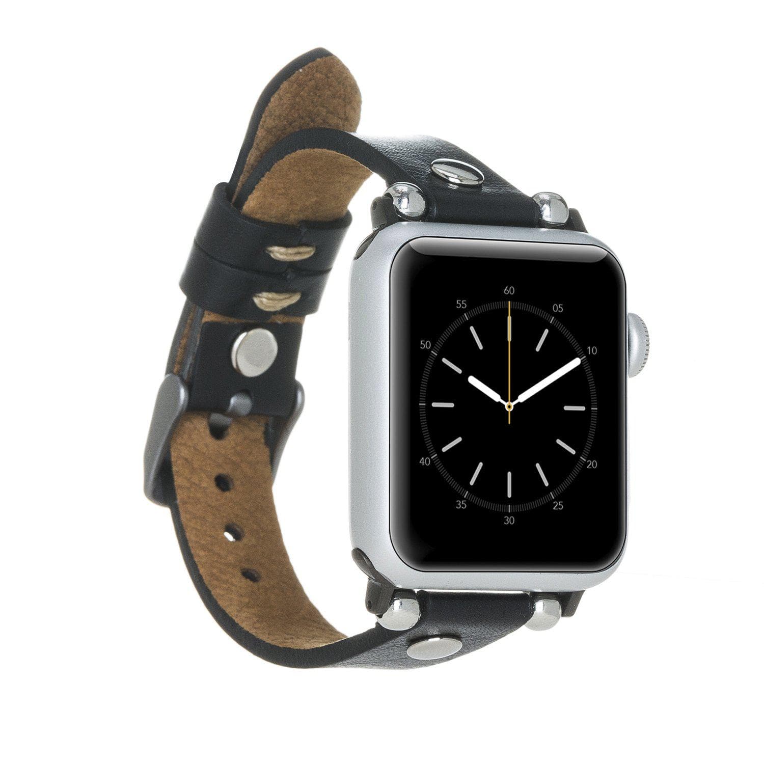 Lederarmbänder für Apple Watch – Ferro Silver Trok Style