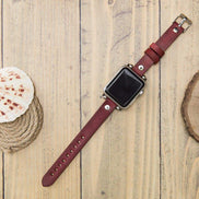 Lederarmbänder für Apple Watch – Ferro Silver Trok Style