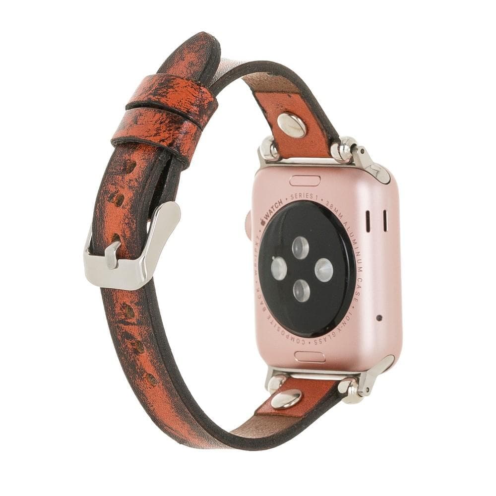 Lederarmbänder für Apple Watch – Ferro Silver Trok Style