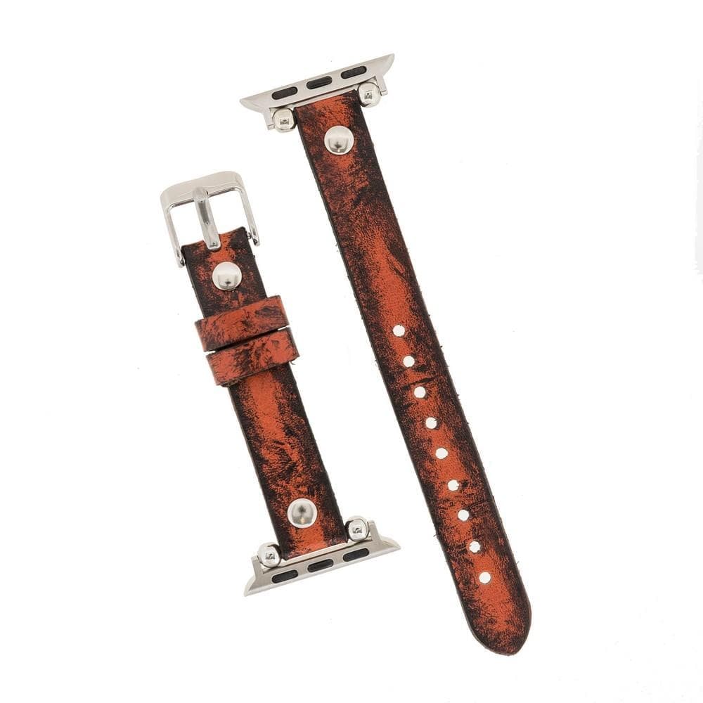 Lederarmbänder für Apple Watch – Ferro Silver Trok Style