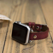 Lederarmbänder für Apple Watch – Ferro Silver Trok Style