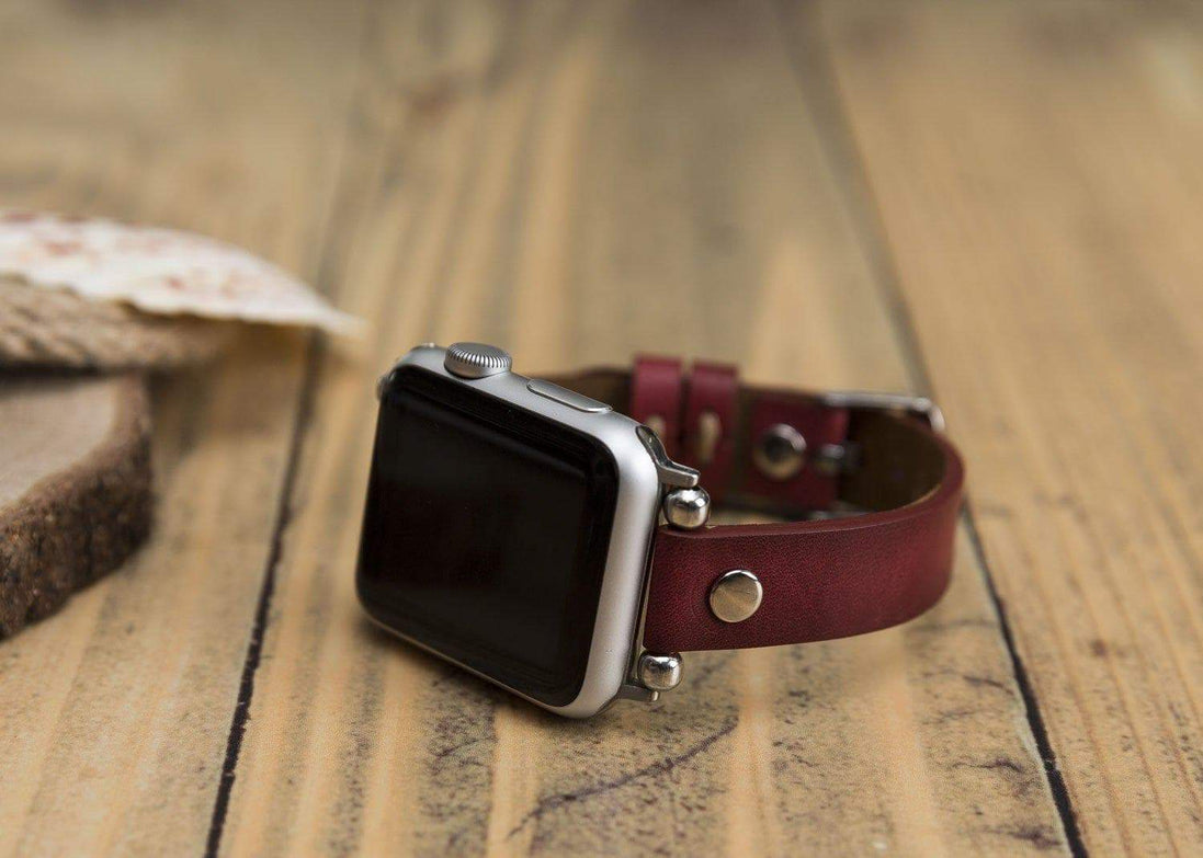 Lederarmbänder für Apple Watch – Ferro Silver Trok Style