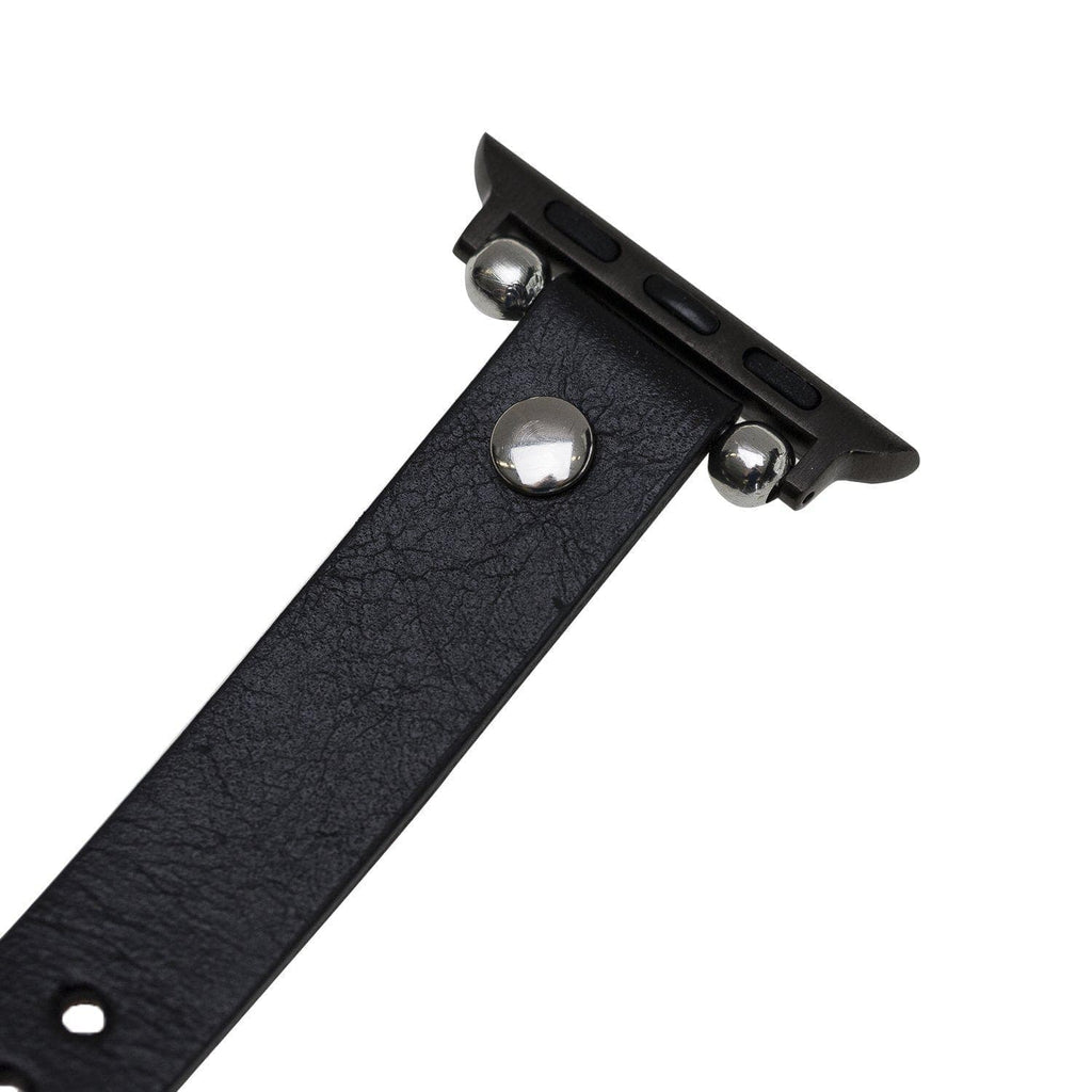 Lederarmbänder für Apple Watch – Ferro Silver Trok Style