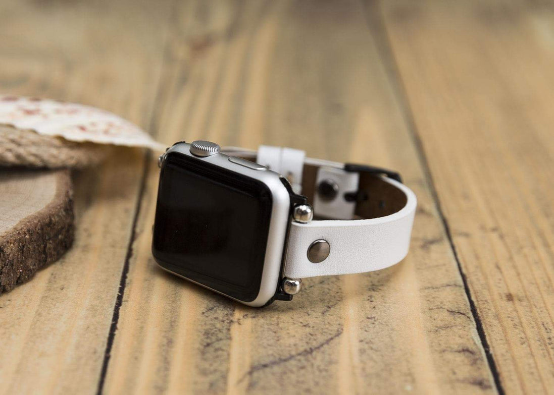Lederarmbänder für Apple Watch – Ferro Silver Trok Style