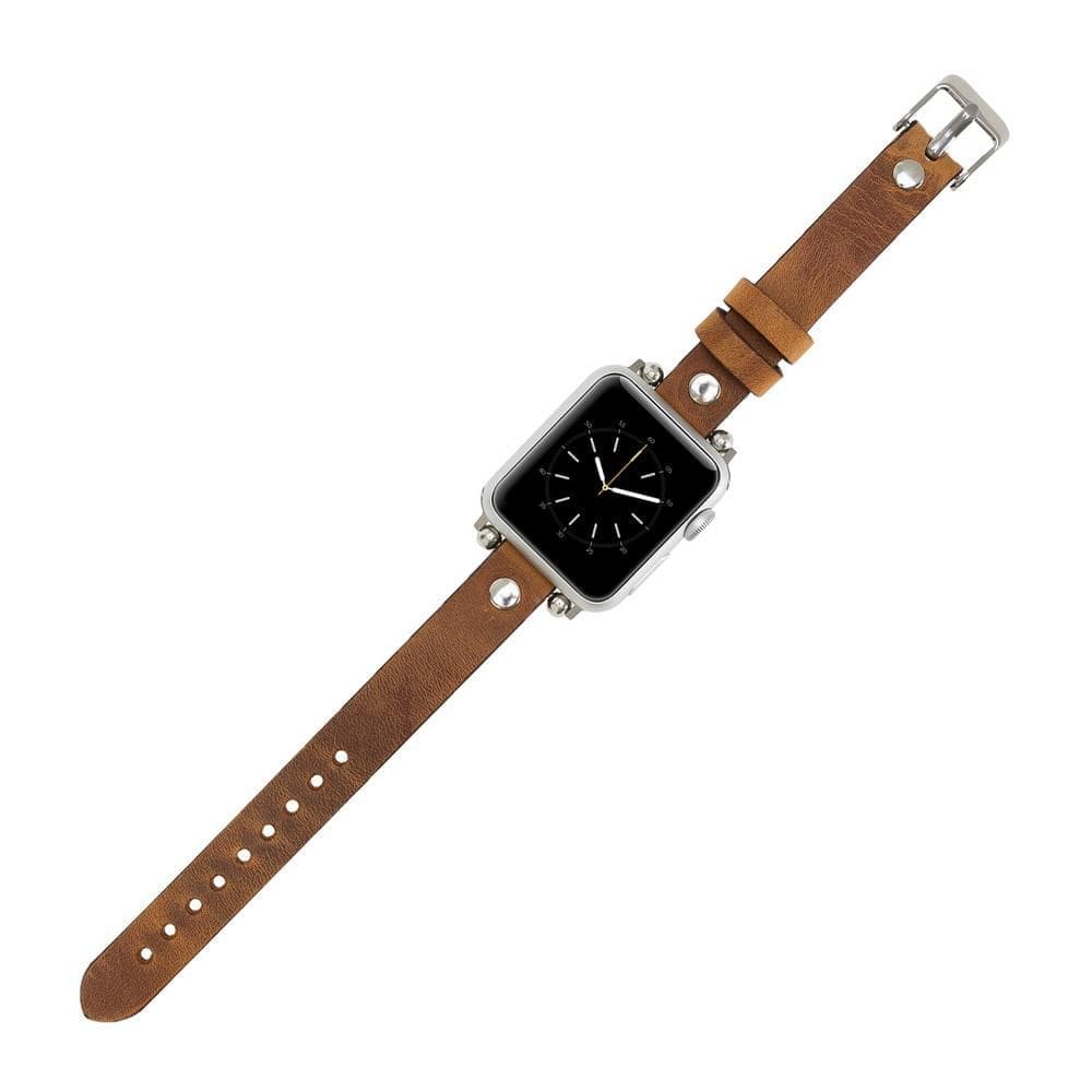 Lederarmbänder für Apple Watch – Ferro Silver Trok Style