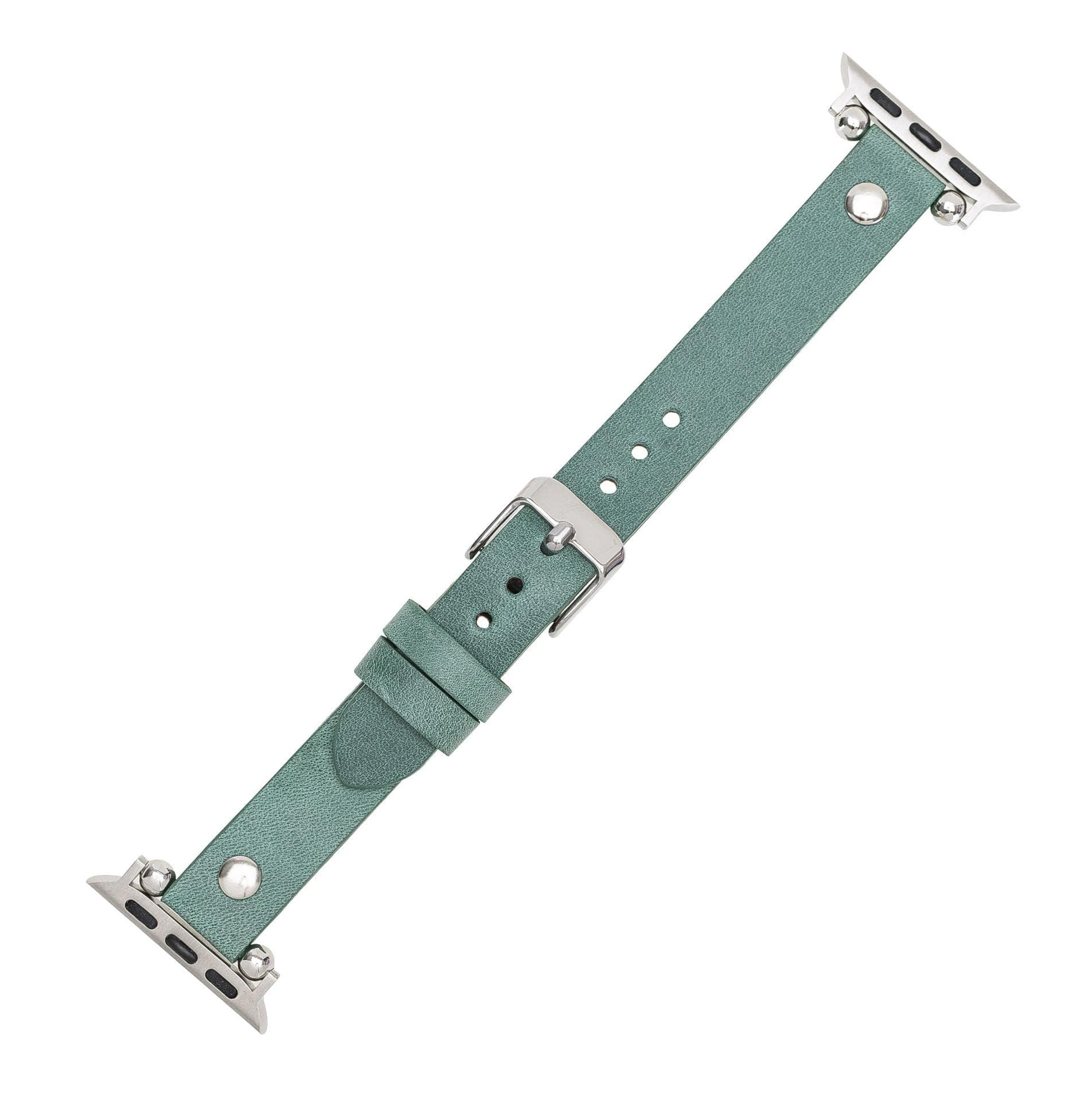 Lederarmbänder für Apple Watch – Ferro Silver Trok Style