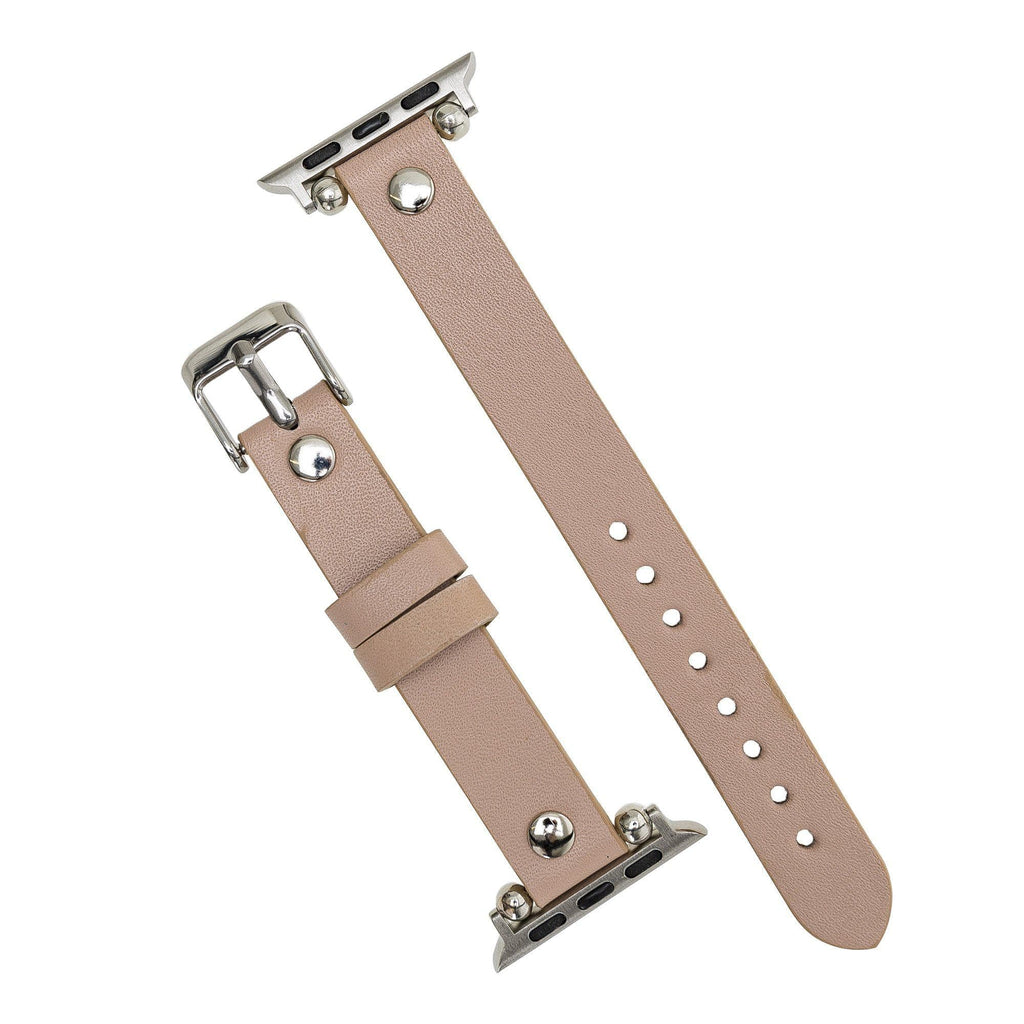 Lederarmbänder für Apple Watch – Ferro Silver Trok Style